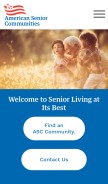 How ascseniorcare.com looks like on a mobile device such as an iPhone.