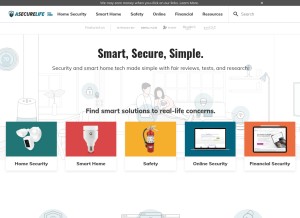 How asecurelife.com looks like on a tablet such as an iPad.
