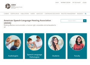 How asha.org looks like on a tablet such as an iPad.