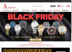 How ashford.com looks like on a tablet such as an iPad.