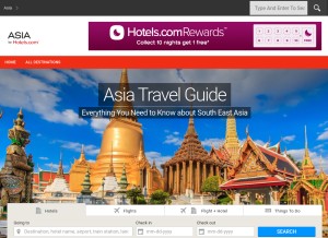 How asia-holiday.com looks like on a tablet such as an iPad.