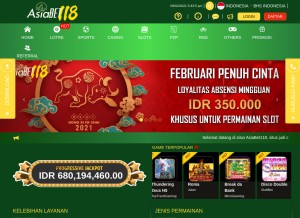 How asiabet118a.com looks like on a tablet such as an iPad.