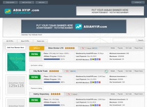 How asiahyip.com looks like on a tablet such as an iPad.