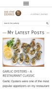 How askchefdennis.com looks like on a mobile device such as an iPhone.