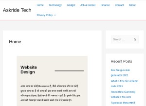 How askrides.in looks like on a tablet such as an iPad.
