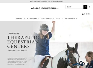 How asmarequestrian.com looks like on a tablet such as an iPad.