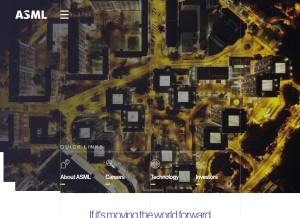 How asml.com looks like on a tablet such as an iPad.