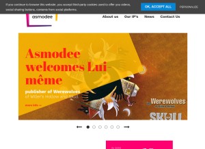 How asmodee.com looks like on a tablet such as an iPad.