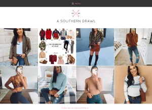 How asoutherndrawl.com looks like on a tablet such as an iPad.