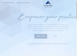 How aspirehcp.com looks like on a tablet such as an iPad.