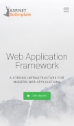 How aspnetboilerplate.com looks like on a mobile device such as an iPhone.