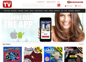 How asseenontvlive.com looks like on a tablet such as an iPad.