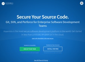 How assembla.com looks like on a tablet such as an iPad.