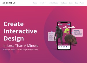How assemblrworld.com looks like on a tablet such as an iPad.