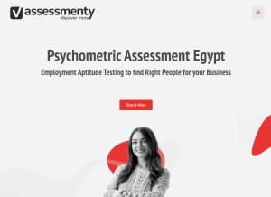 How assessmenty.com looks like on a tablet such as an iPad.
