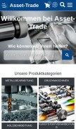 How asset-trade.de looks like on a mobile device such as an iPhone.