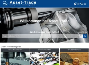 How asset-trade.de looks like on a tablet such as an iPad.