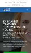 How assetpanda.com looks like on a mobile device such as an iPhone.