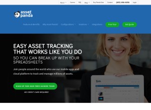 How assetpanda.com looks like on a tablet such as an iPad.