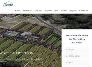 How assetzcodenamethefirstbloom.in looks like on a tablet such as an iPad.