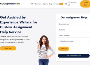 How assignment.world looks like on a tablet such as an iPad.