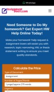 How assignmentdoers.com looks like on a mobile device such as an iPhone.