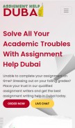 How assignmenthelpdubai.ae looks like on a mobile device such as an iPhone.
