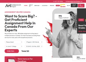 How assignmenthelper.ca looks like on a tablet such as an iPad.