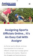 How assignr.com looks like on a mobile device such as an iPhone.