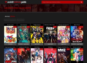 How assistiranimesgratis.com looks like on a tablet such as an iPad.