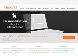 How asso-web.com looks like on a tablet such as an iPad.