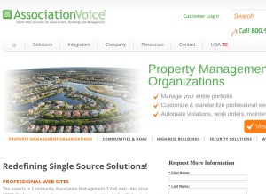 How associationvoice.com looks like on a tablet such as an iPad.
