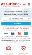How assurland.com looks like on a mobile device such as an iPhone.