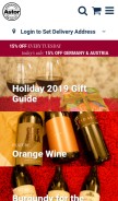 How astorwines.com looks like on a mobile device such as an iPhone.