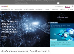 How astrazeneca.com looks like on a tablet such as an iPad.