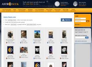 How astro-seek.com looks like on a tablet such as an iPad.