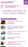 How astrocenter.fr looks like on a mobile device such as an iPhone.
