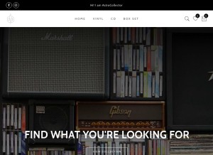 How astrocollector.com looks like on a tablet such as an iPad.