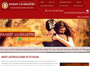 How astrojdshastri.com looks like on a tablet such as an iPad.