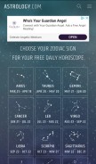 How astrology.com looks like on a mobile device such as an iPhone.