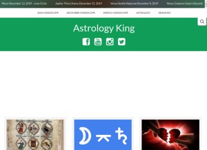 How astrologyking.com looks like on a tablet such as an iPad.