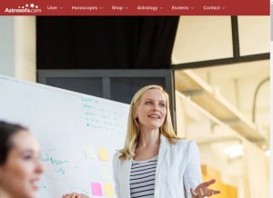 How astrosofa.com looks like on a tablet such as an iPad.