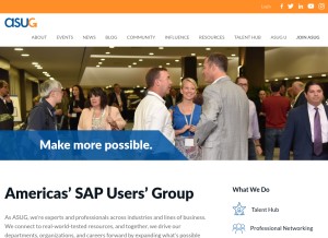 How asug.com looks like on a tablet such as an iPad.