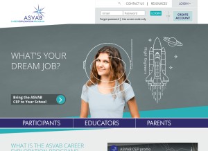 How asvabprogram.com looks like on a tablet such as an iPad.