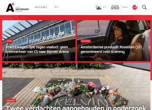 How at5.nl looks like on a tablet such as an iPad.