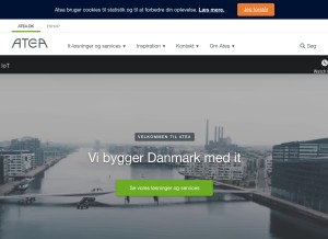 How atea.dk looks like on a tablet such as an iPad.