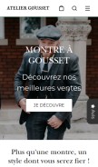 How atelier-gousset.com looks like on a mobile device such as an iPhone.