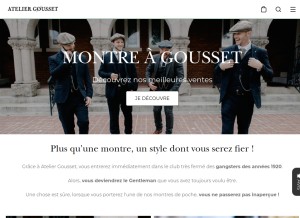 How atelier-gousset.com looks like on a tablet such as an iPad.