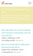 How ates.edu.vn looks like on a mobile device such as an iPhone.