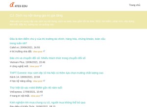 How ates.edu.vn looks like on a tablet such as an iPad.